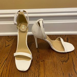 White never been worn heels